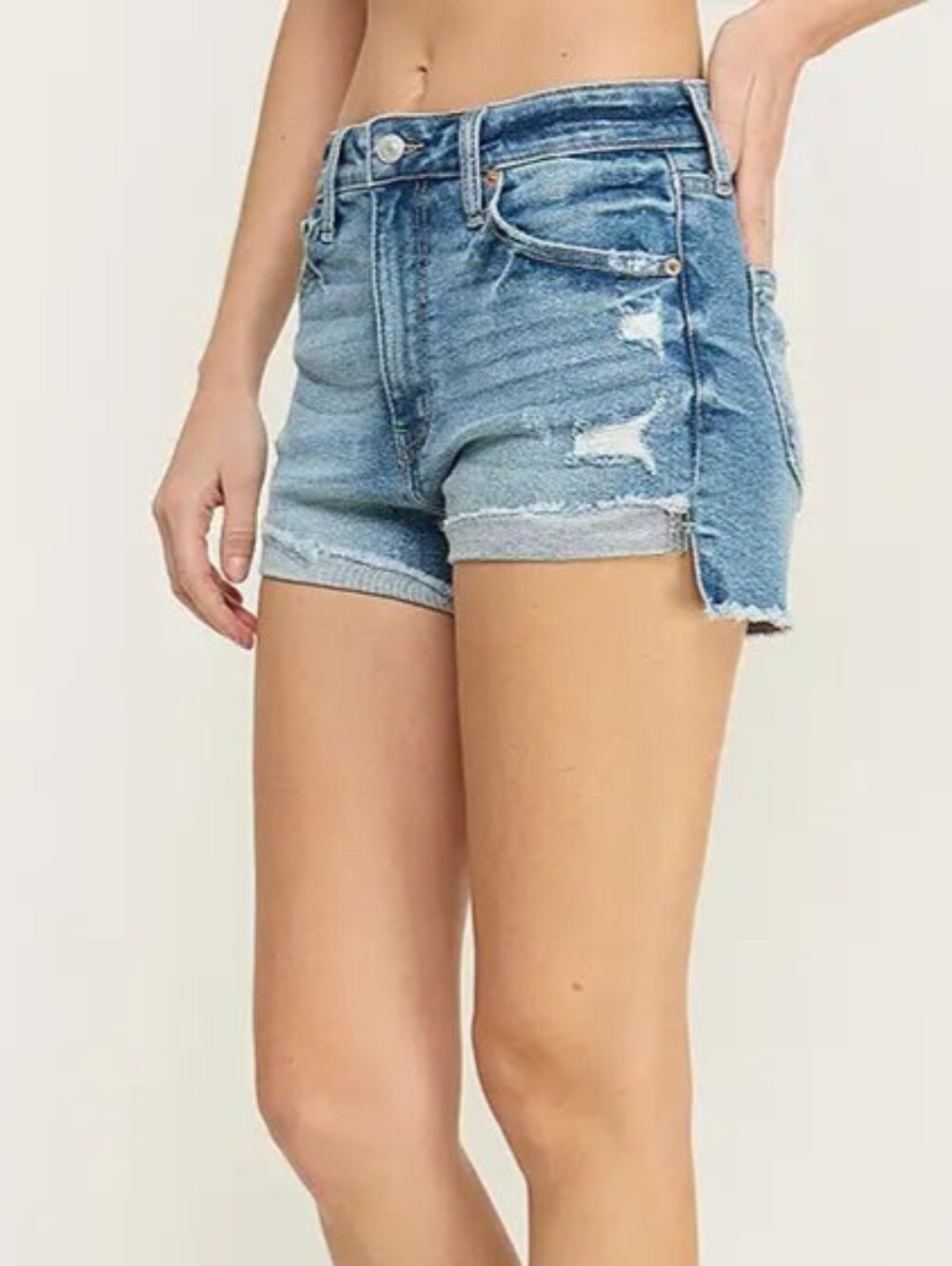 Artemis The Perfect Short - Distressed High-Rise